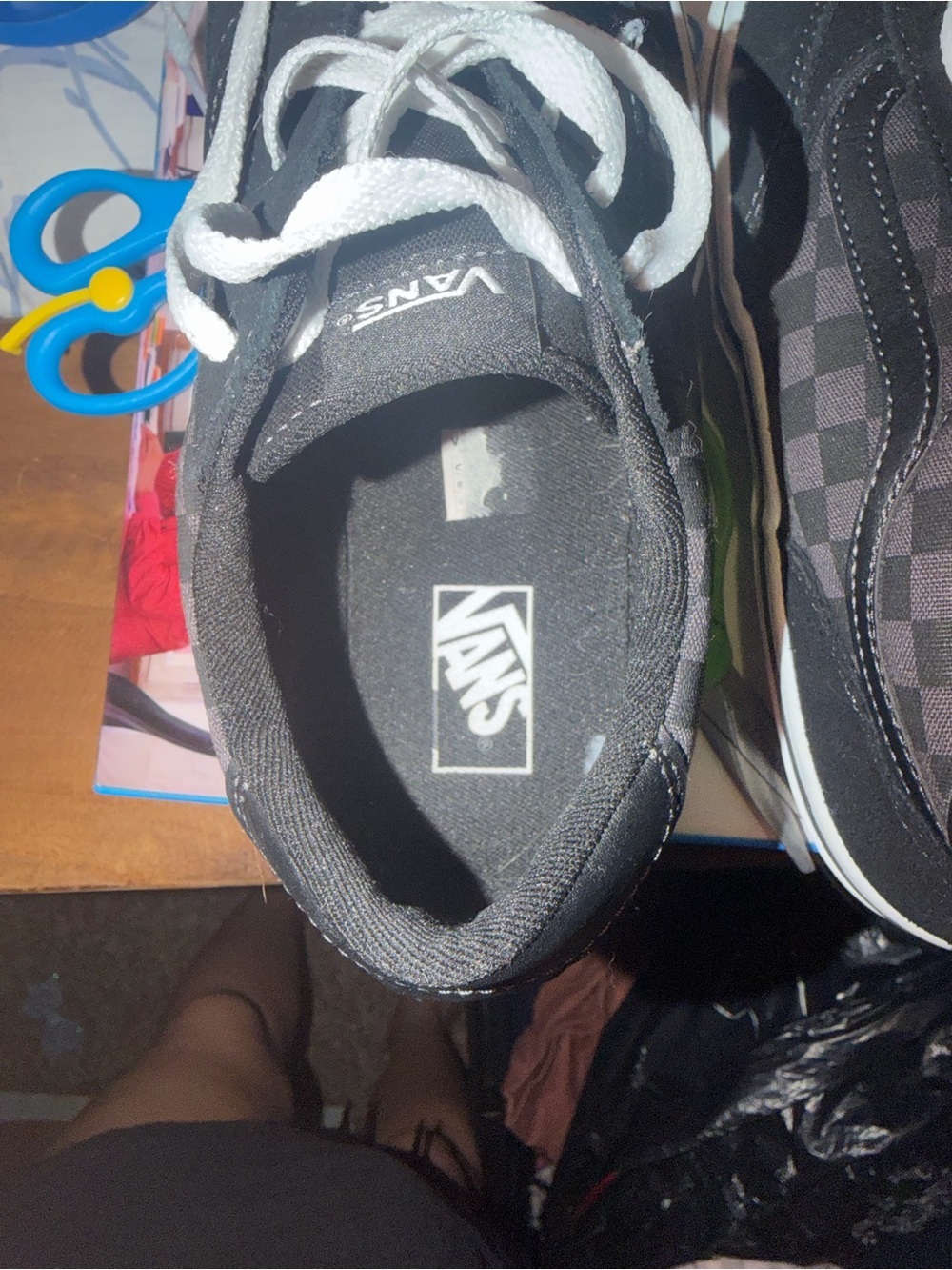 Vans Kids Black & Gray Checkerboard Old Skool Sneakers - Picture 4 of 5
